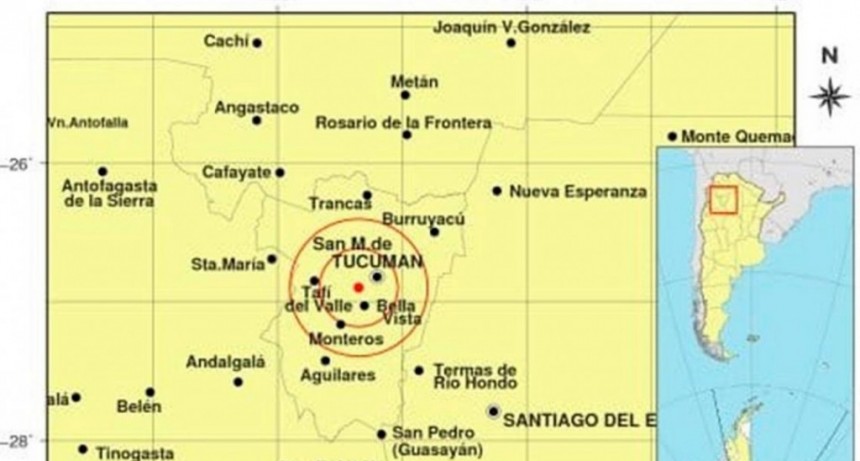 Un sismo de 4,7 grados sacudi&oacute; Tucum&aacute;n