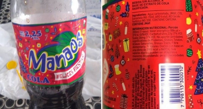 Manaos Felices Fiestas: la Anmat ordena retirar varios lotes de la gaseosa por sabor qu&iacute;mico