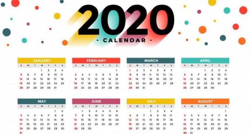 El calendario completo de feriados y d&iacute;as no laborables del 2020