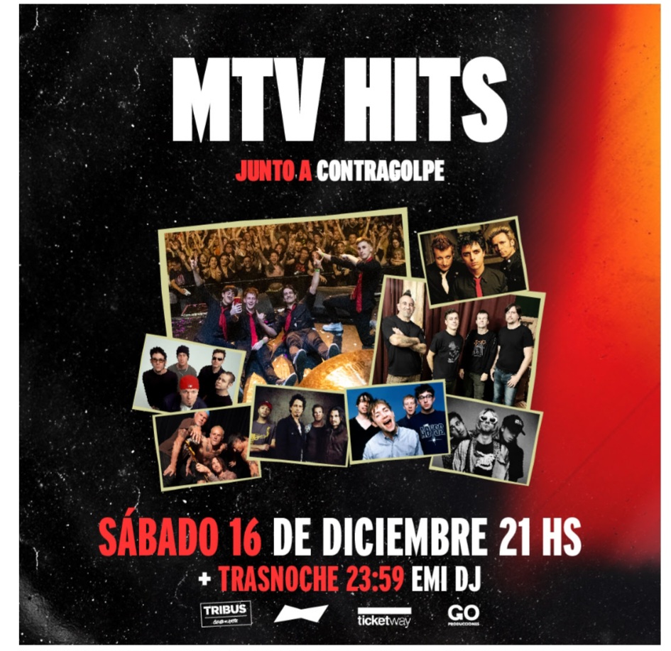Mtv Hits y Contragolpe se presentan en Tribus con todo el punk rock y los clásicos de los 90' y 00'