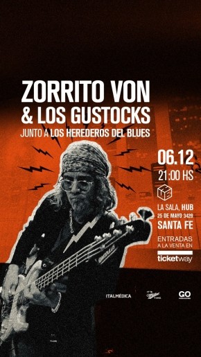 Zorrito Von & Los Gustocks llegan a Santa Fe con todos los clásicos del rock