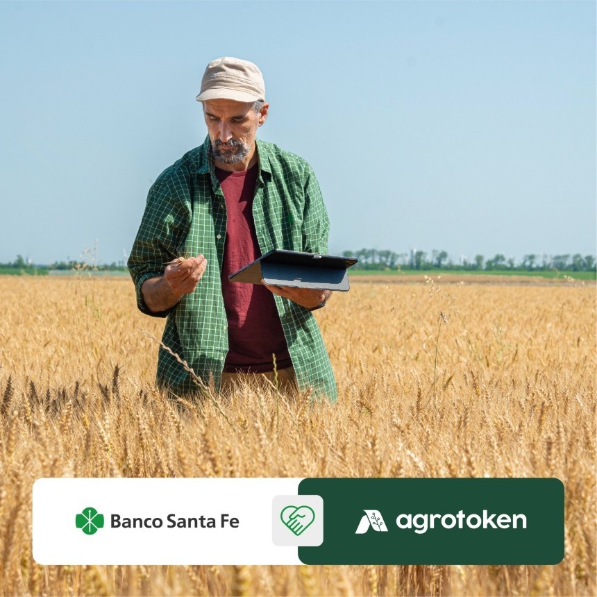 La tecnolog&iacute;a blockchain llega al campo de la mano de Banco Santa Fe y Agrotoken